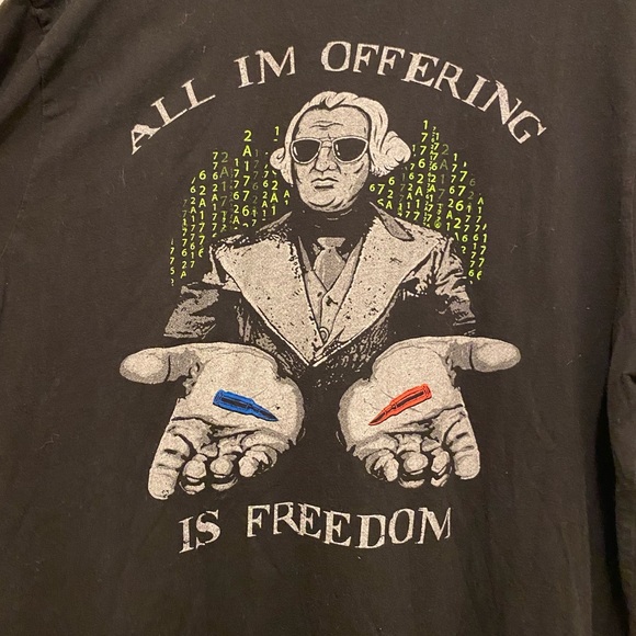 Nine Line Apparel Men’s T Shirt 2XL All I’m Offering is Freedom Black Patriotic - Picture 3 of 6